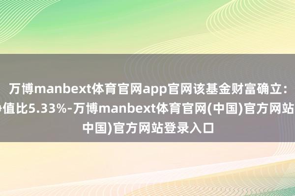 万博manbext体育官网app官网该基金财富确立：股票占净值比5.33%-万博manbext体育官网(中国)官方网站登录入口