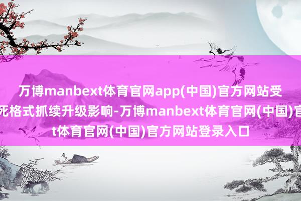 万博manbext体育官网app(中国)官方网站受中东地缘政事垂死格式抓续升级影响-万博manbext体育官网(中国)官方网站登录入口