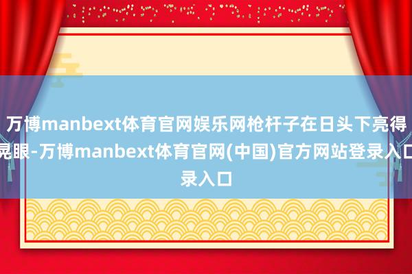 万博manbext体育官网娱乐网枪杆子在日头下亮得晃眼-万博manbext体育官网(中国)官方网站登录入口